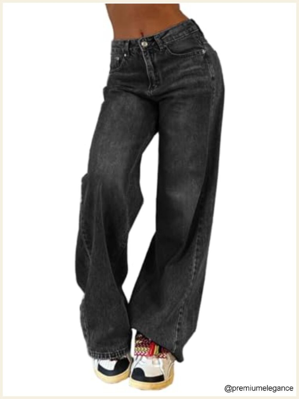 Wide Leg Mid Rise Baggy Boyfriend Jeans Y2K Vintage Style Women Plus Size